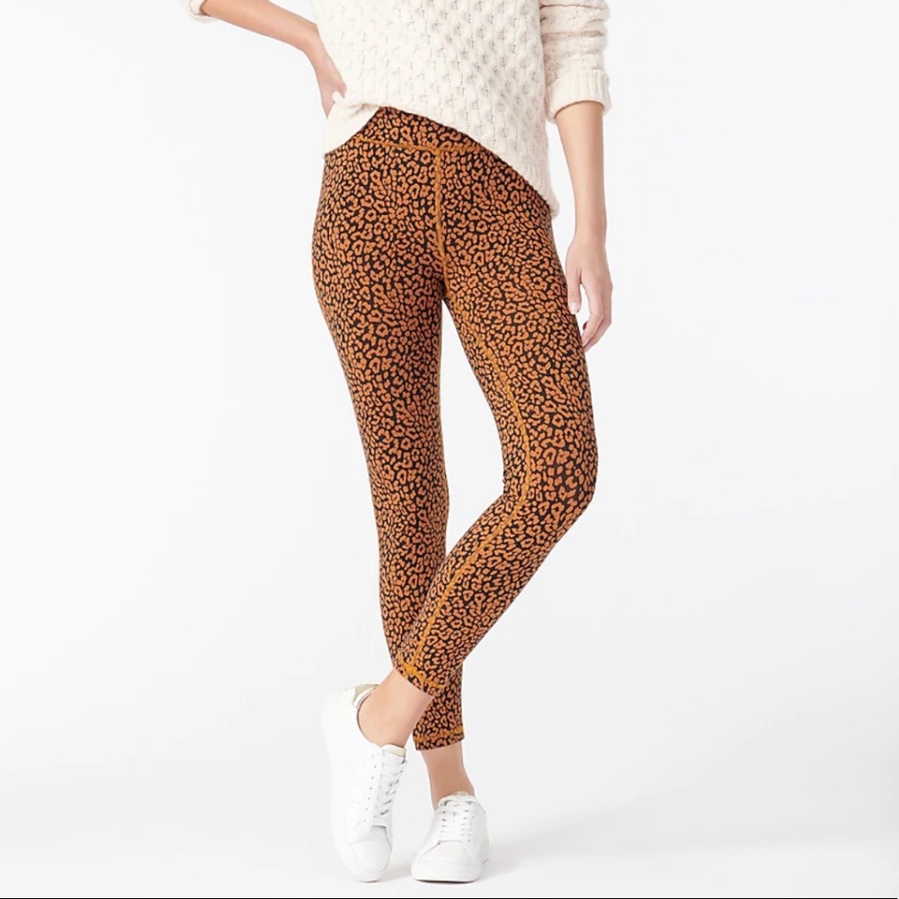 J.Crew 7/8 High-Rise Leggings in Leopard